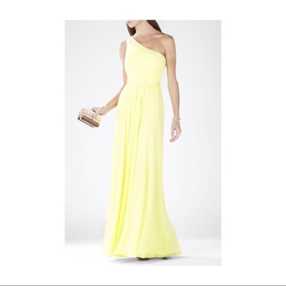 BCBG Danielle Canary One Shoulder Gown - Picture 2 of 7